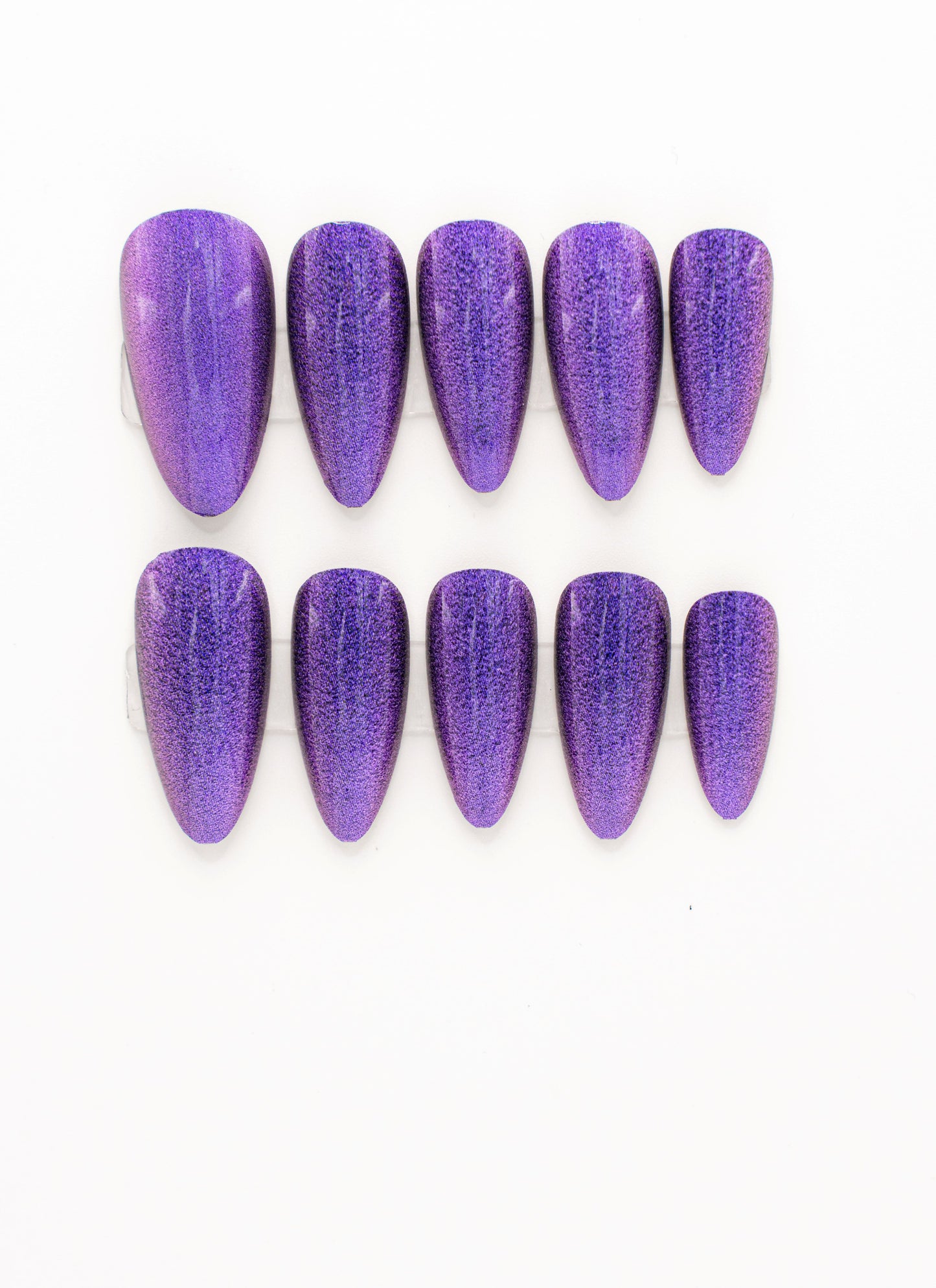 Violet Shimmer Press-on Nail|Glue Nails|Nail Art|False Nails|Elegant Nails|Summer Sale|Fancy Event Nails|Trendy Nails