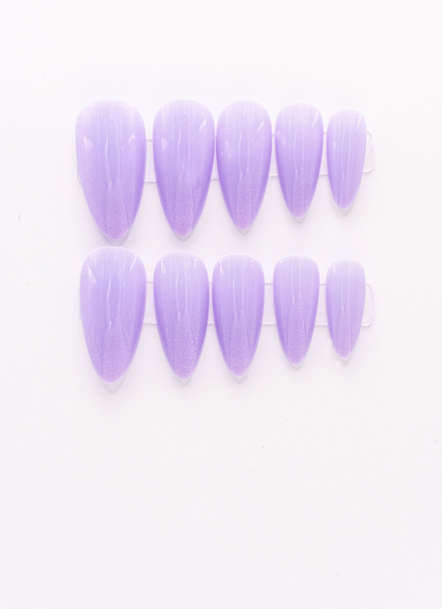 Lavender Shimmer Press-on Nail|Glue Nails|Nail Art|False Nails|Elegant Nails|Summer Sale|Fancy Event Nails|Trendy Nails