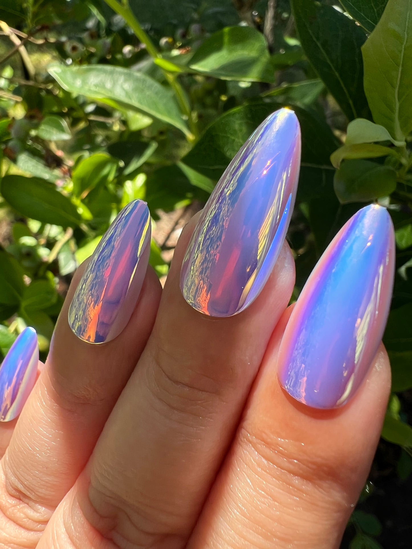 Lavender Holographic Press-on Nail|Glue Nails|Nail Art|False Nails|Elegant Nails|Summer Sale|Fancy Event Nails|Trendy Nails