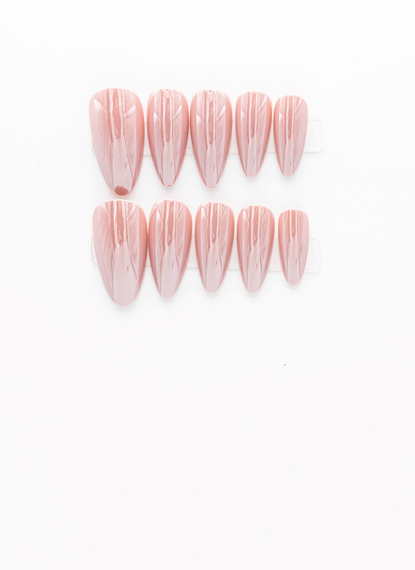 Pink Blush Elegance Subtle Shimmer Press-on Nail|Glue Nails|Nail Art|False Nails|Elegant Nails|Summer Sale|Fancy Event Nails|Trendy Nails