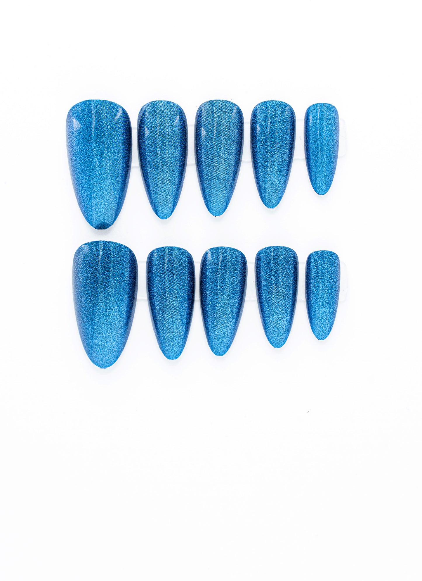 Sapphire Sparkle Royal Blue Press-on Nail|Glue Nails|Nail Art|False Nails|Elegant Nails|Summer Sale|Fancy Event Nails|Trendy Nails