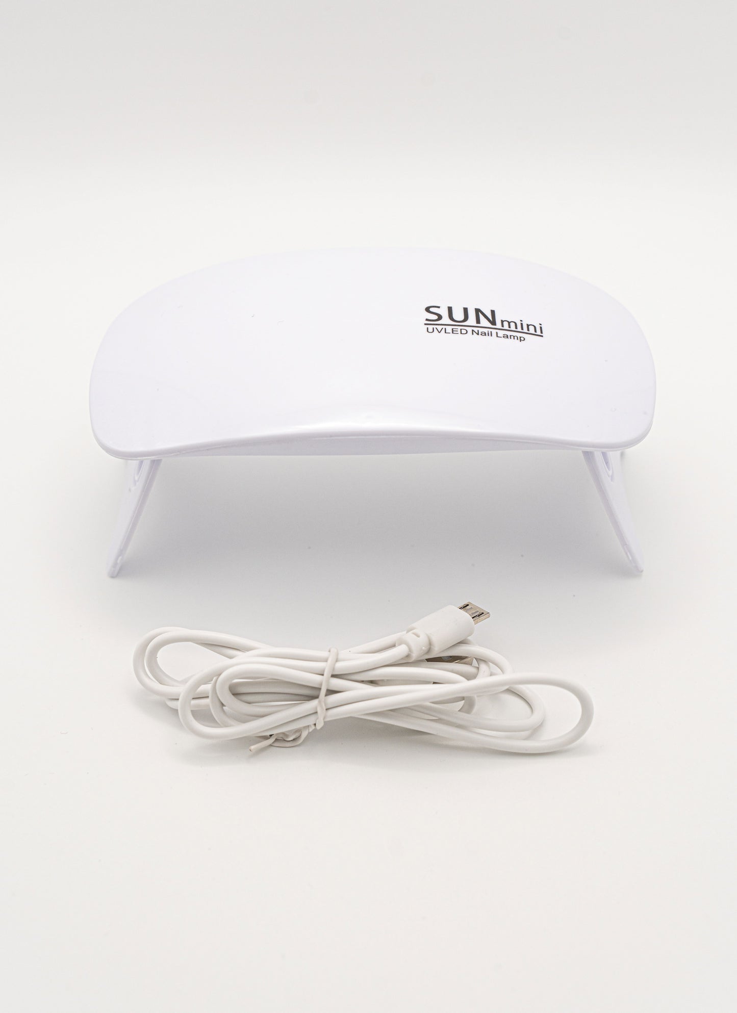 White Mini Portable SUNmini 6W LED/ UV Light Gel Polish Nail Lamp Dryer, Nail Care at Home and On-the-Go, Cure Gel Nails, Pretty Fab Nails