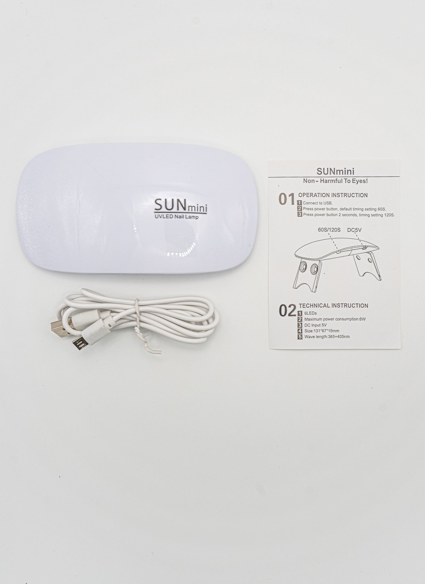Close up image Portable SUNmini UV/LED Nail Curing Lamp: Salon-Quality Gel Manicures at Home