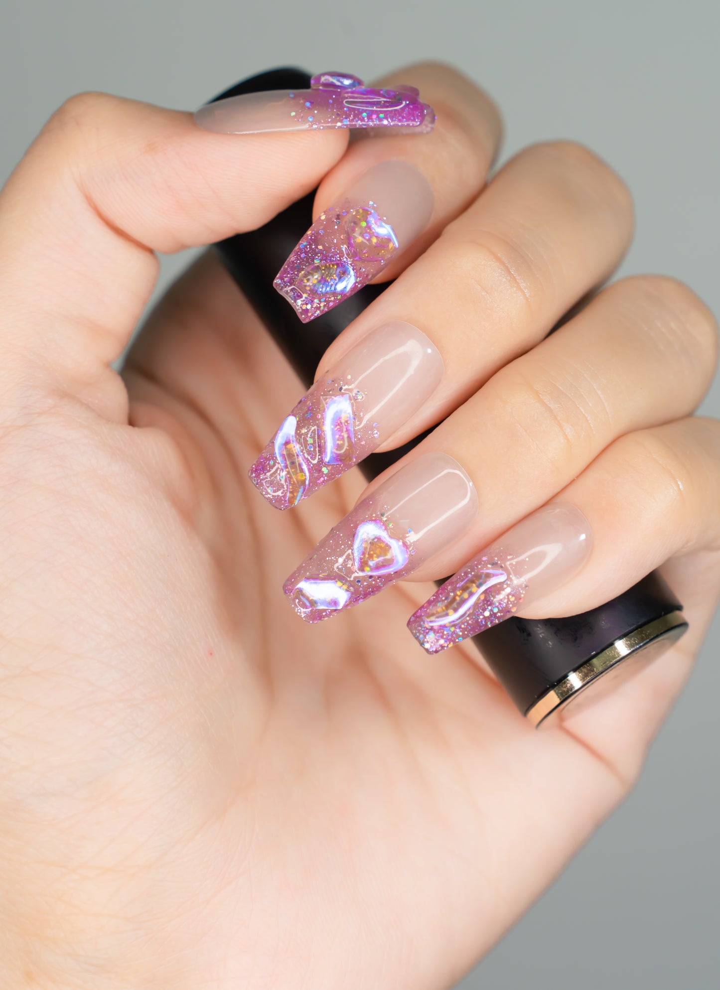 Stardust Sparkle Press on Nails | Luxury Press on Nails | Jelly Nails | Y2K Nails | Reusable Nails | Abstract Nails|Galactic Gleam Press Ons