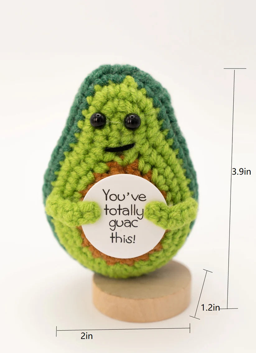 Funny Crochet Positive Poo Gift with Encouragement Card, Handmade Gifts Cheerful Desk Buddies, Cute Emotional Support & Pick-Me-Up Gifts