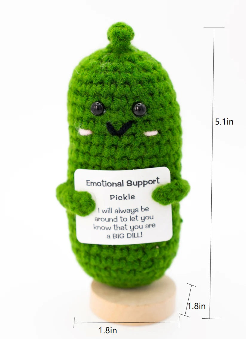 Cute Handmade Positive Crochet Potato with Stand, Positive Desk Buddies, Handmade Cute Pick-Me-Up Gift, Mental Health Support Gag Gift