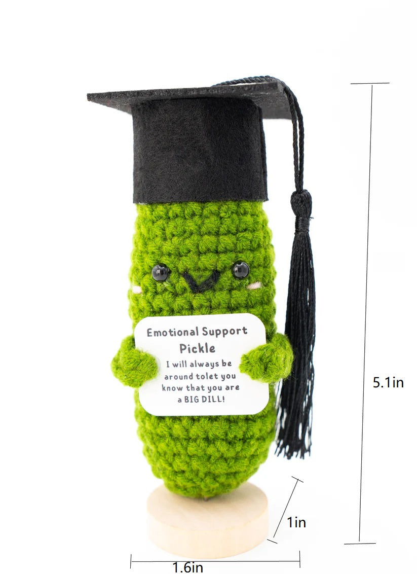 Cute Handmade Positive Crochet Potato with Stand, Positive Desk Buddies, Handmade Cute Pick-Me-Up Gift, Mental Health Support Gag Gift