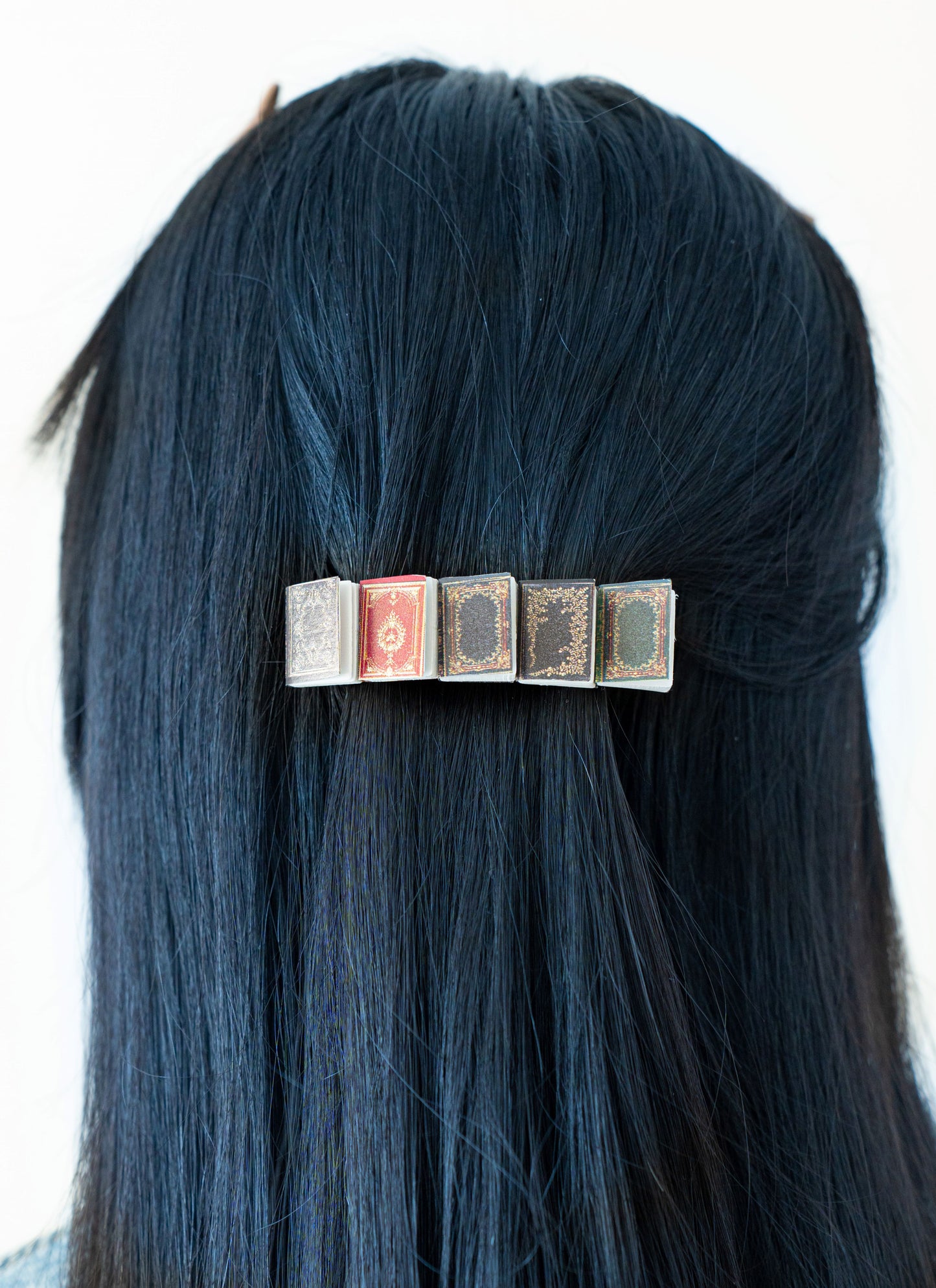 Miniature Book Hair Clip Barrette | Bookish Gift for Book Lovers, Librarians, Teachers, Bibliophiles, and Readers
