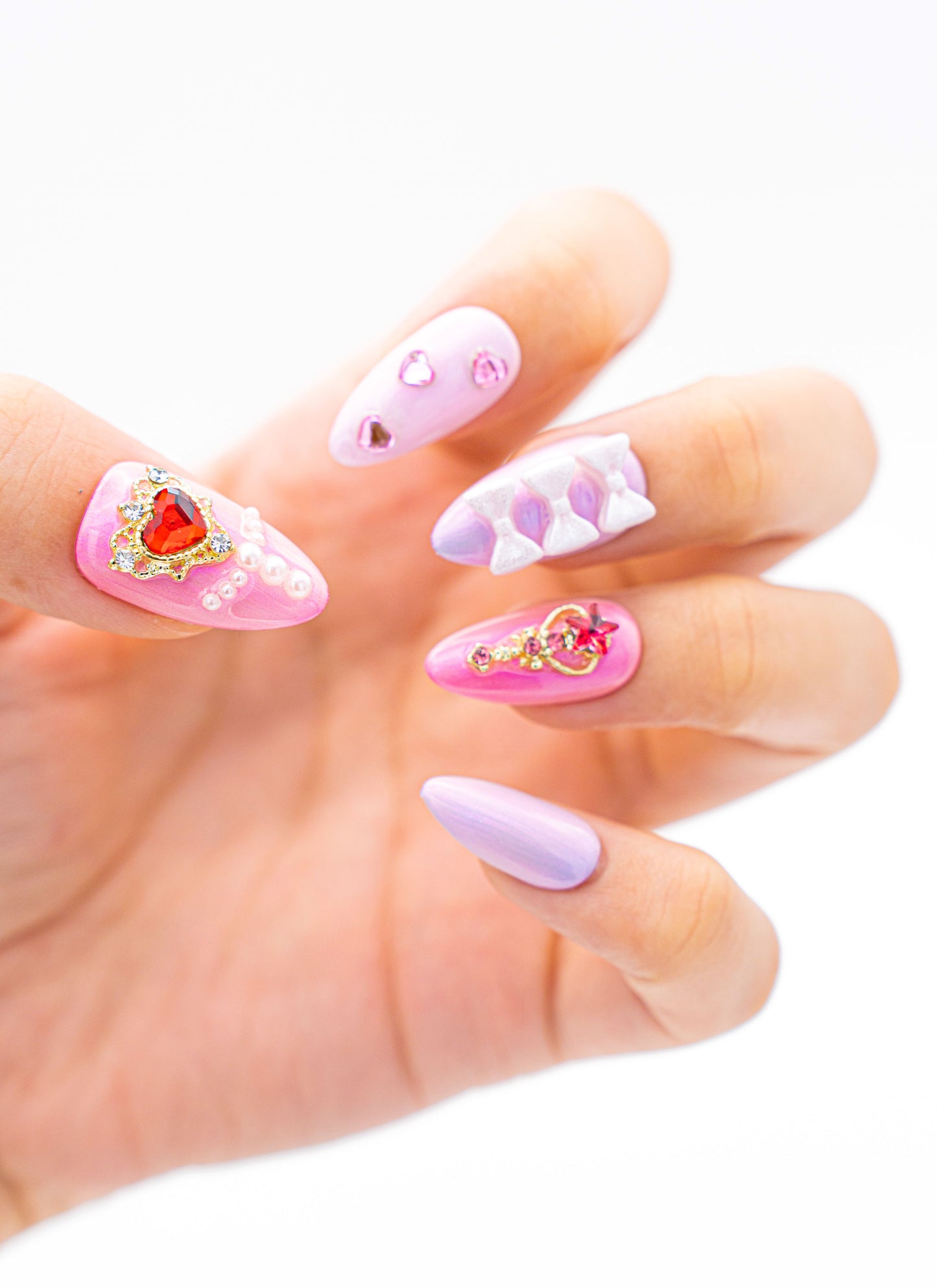 Close up image, Sweetheart Manicure Magic - Pink and Purple Edition