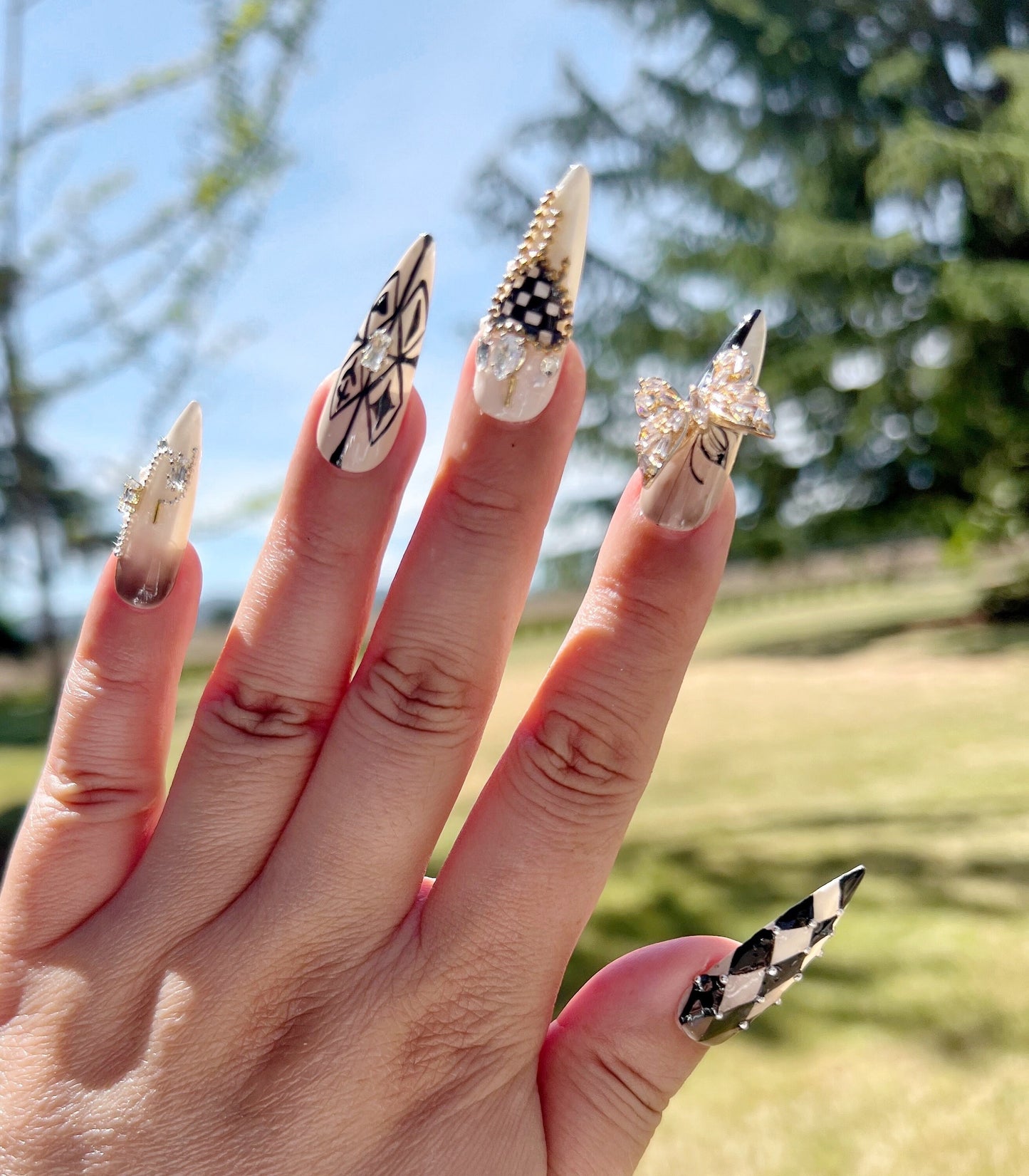 Butterfly Nails|Stiletto Nails|Cute Nails|Nail Designs|False Nails|Elegant Nails|Summer Nails|Free Style|Trendy Nails