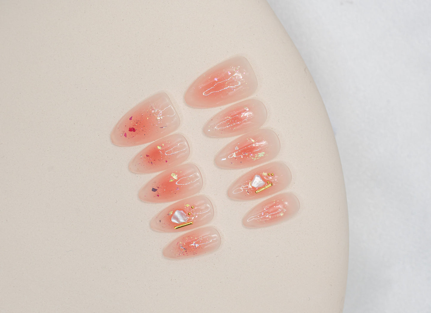 Natural Nails|Pink Candy Ombre Almond Nails|Cute Nails|Nail Designs|False Nails|Elegant Nails|Summer Nail|Ombre Nail|Trendy Nail|Classy Nail
