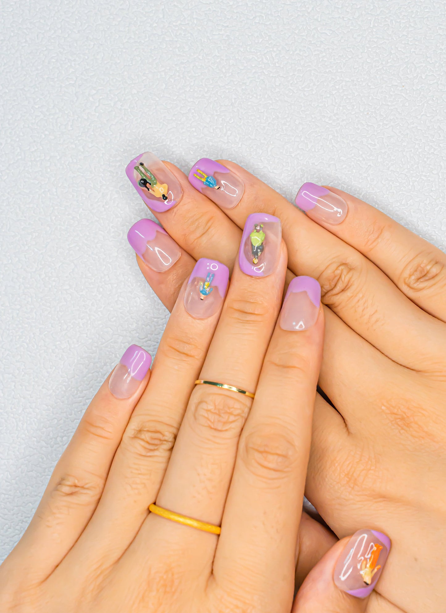 Character Nails|Short Square Nail|Cute Nail|Nail Designs|Nail Art|False Nails|Elegant Nails|Summer Nails|Classy Nails|French Tip Nails