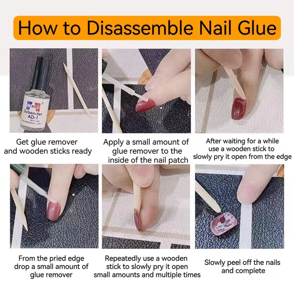 1 Set Mystery Box|Randomly Picked Nails Surprise Box|HandMade Press on Nails|Long Acrylic Reusable Premium False Nails|Gel Trendy Nails