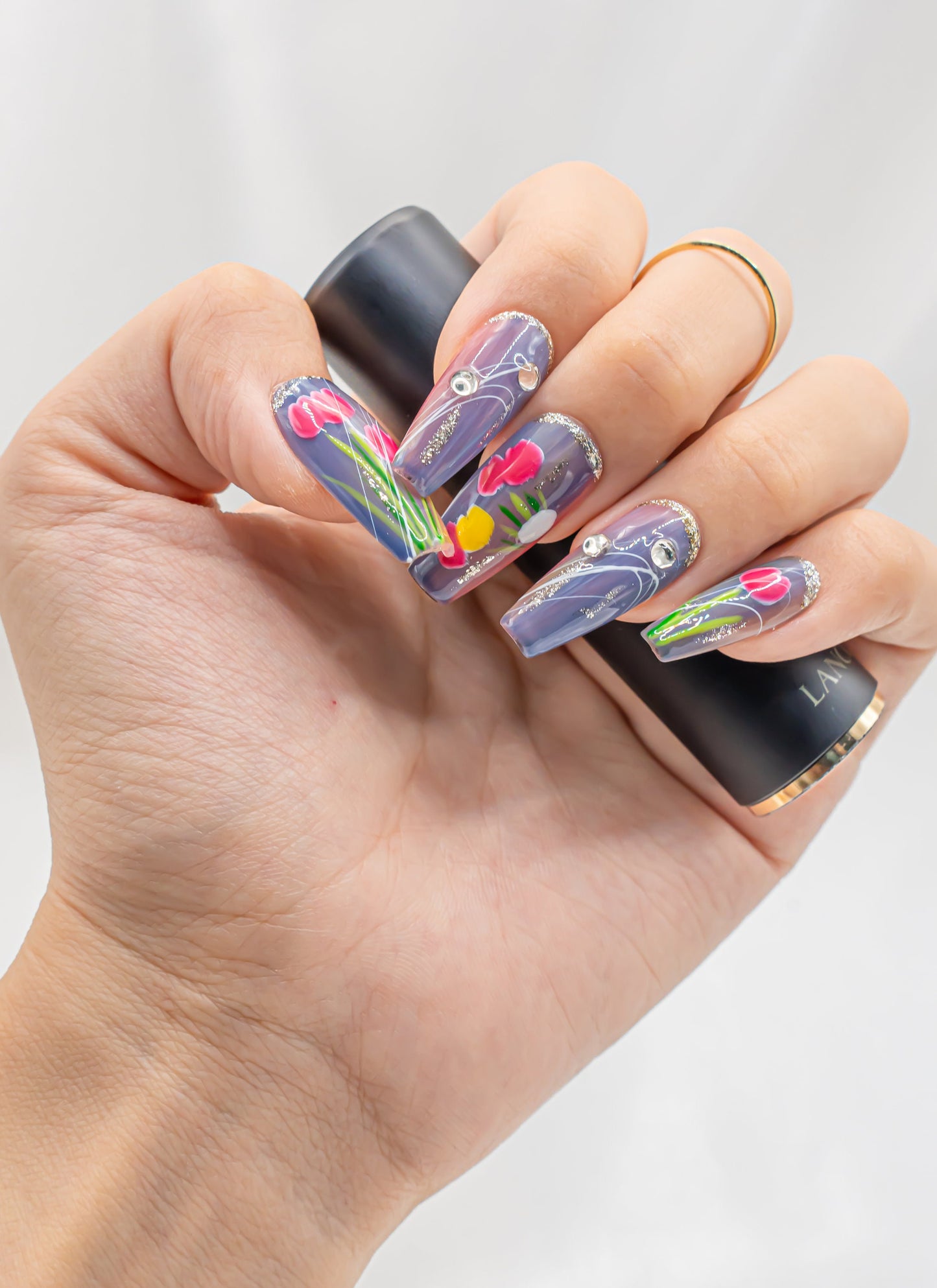 Fall Nails|Natural Nails|Flower Nails|Long Coffin Nails|Glitter Nails|Cute Nail|Nail Designs|False Nail|Elegant Nail|Trendy Nail|Classy Nail