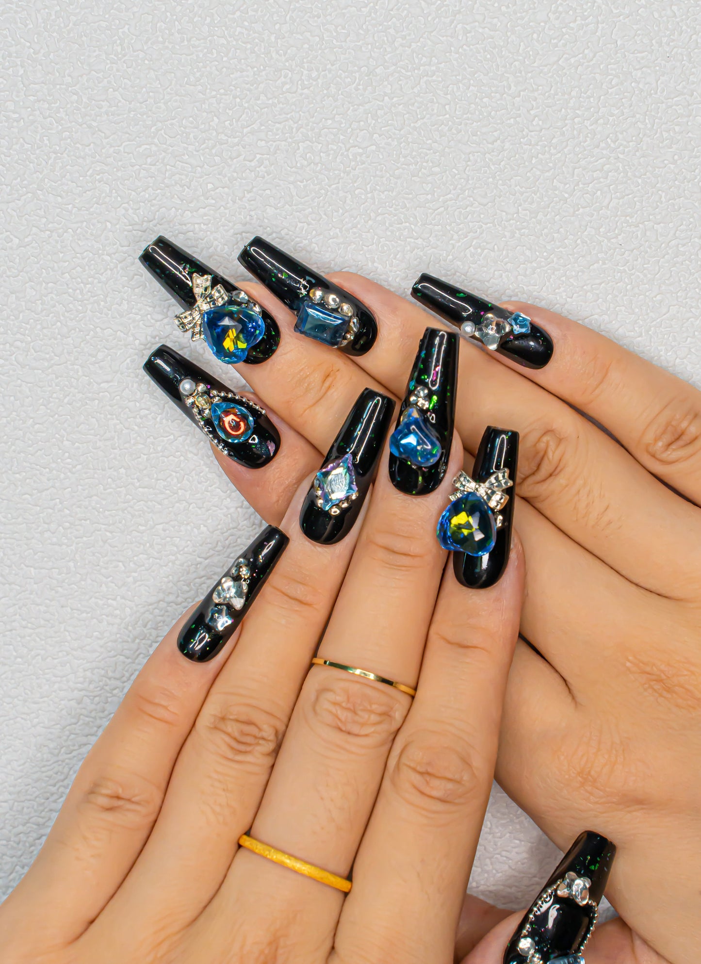 Fall Nails|Luxury Nails|Black Nails|Crystal Nails|Long Coffin Nails|Cute Nails|Nail Designs|Elegant Nails|Trendy Nails|Classy Nails