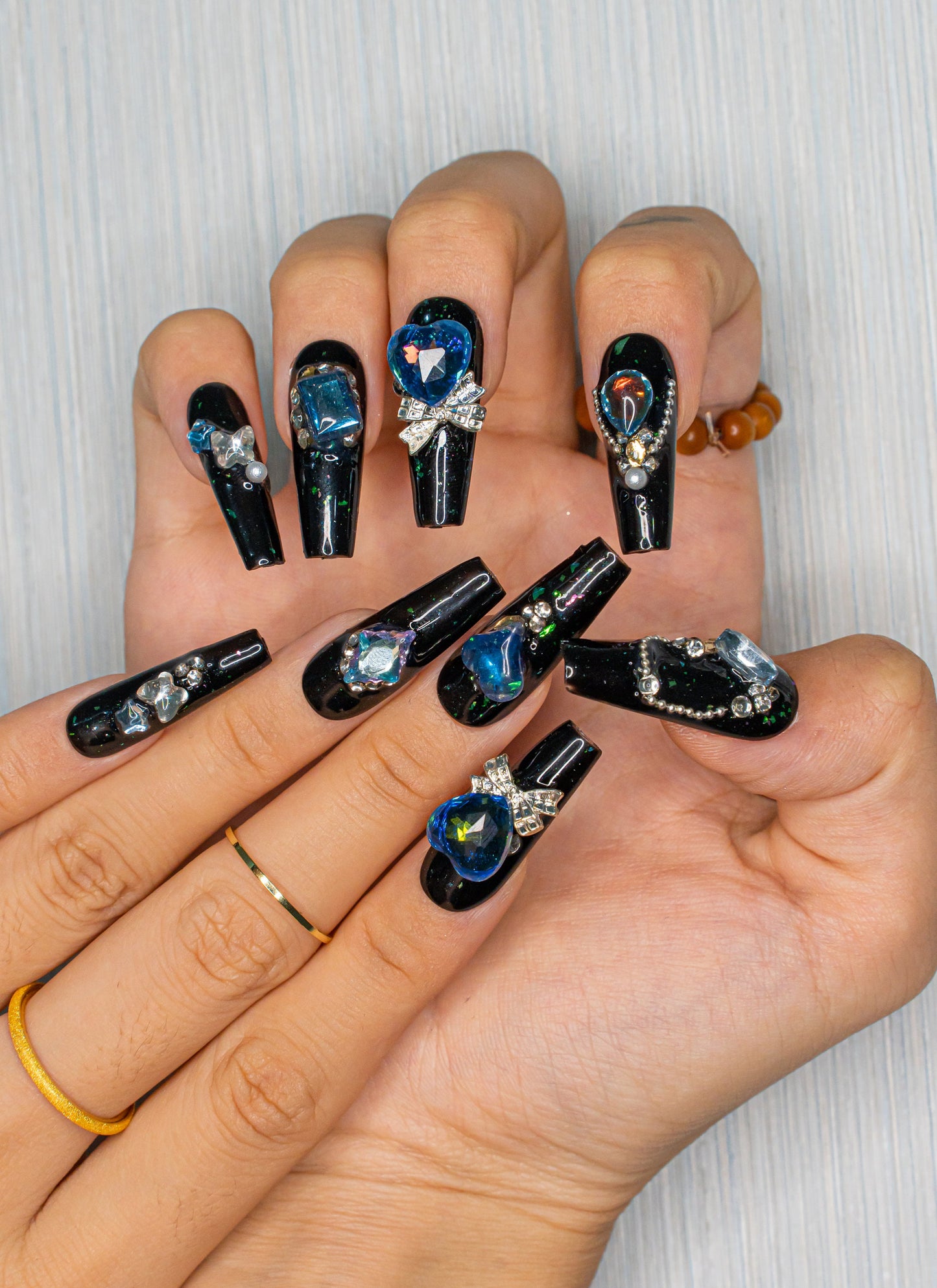 Fall Nails|Luxury Nails|Black Nails|Crystal Nails|Long Coffin Nails|Cute Nails|Nail Designs|Elegant Nails|Trendy Nails|Classy Nails