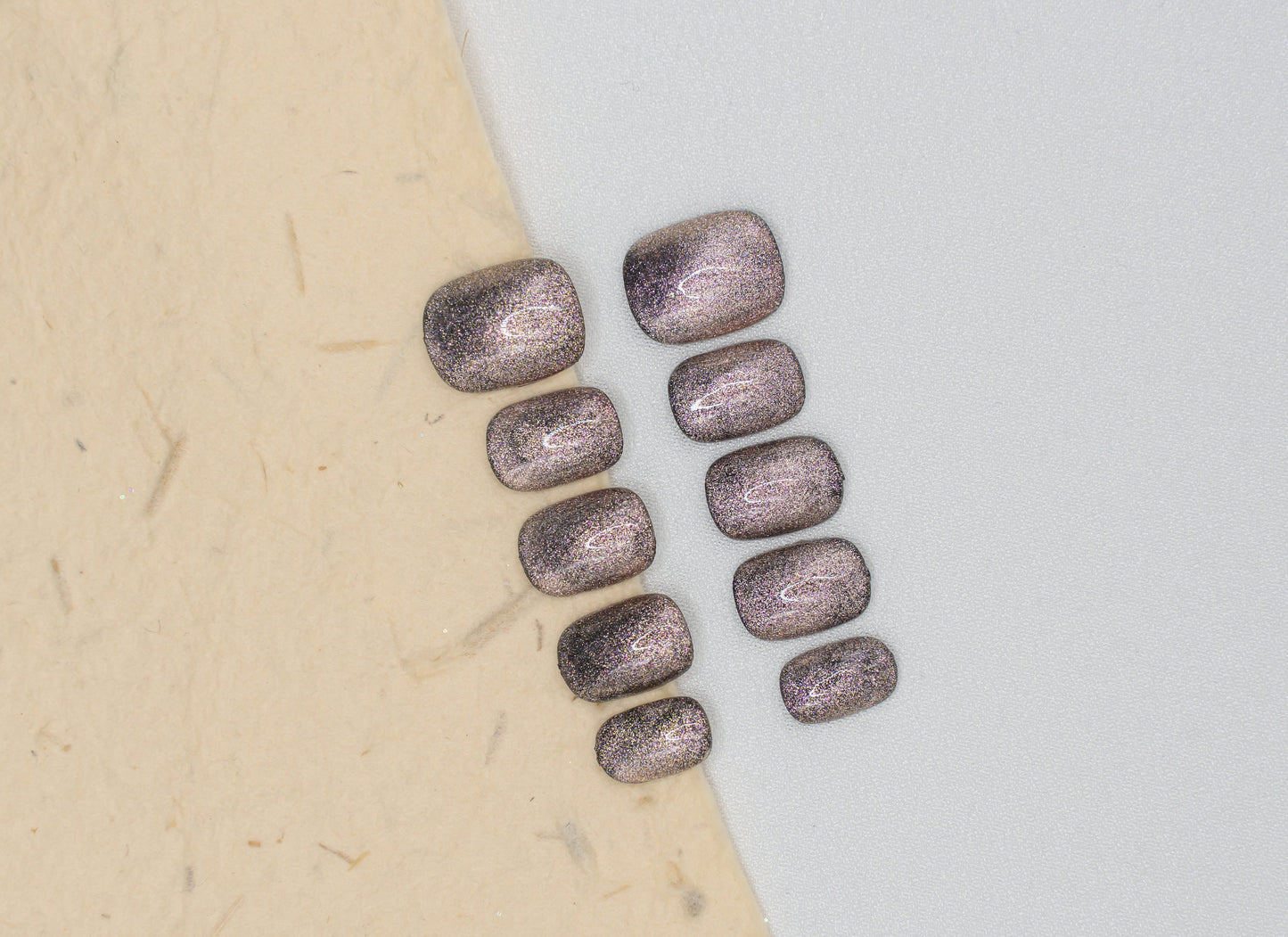 Natural Nails|Classy Nails|Fall Nails|Brown Cat Eye Nails|Metallic Nail|Glitter Nails|Galaxy Nails|Short Square Nails|Trendy Nails