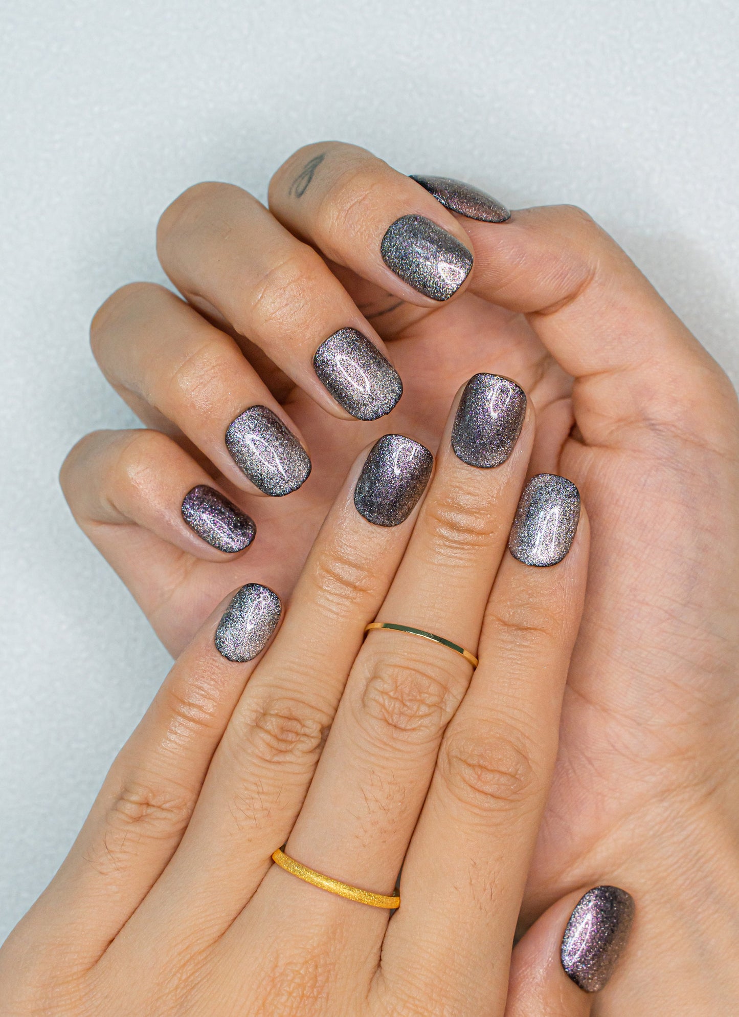 Natural Nails|Classy Nails|Fall Nails|Brown Cat Eye Nails|Metallic Nail|Glitter Nails|Galaxy Nails|Short Square Nails|Trendy Nails