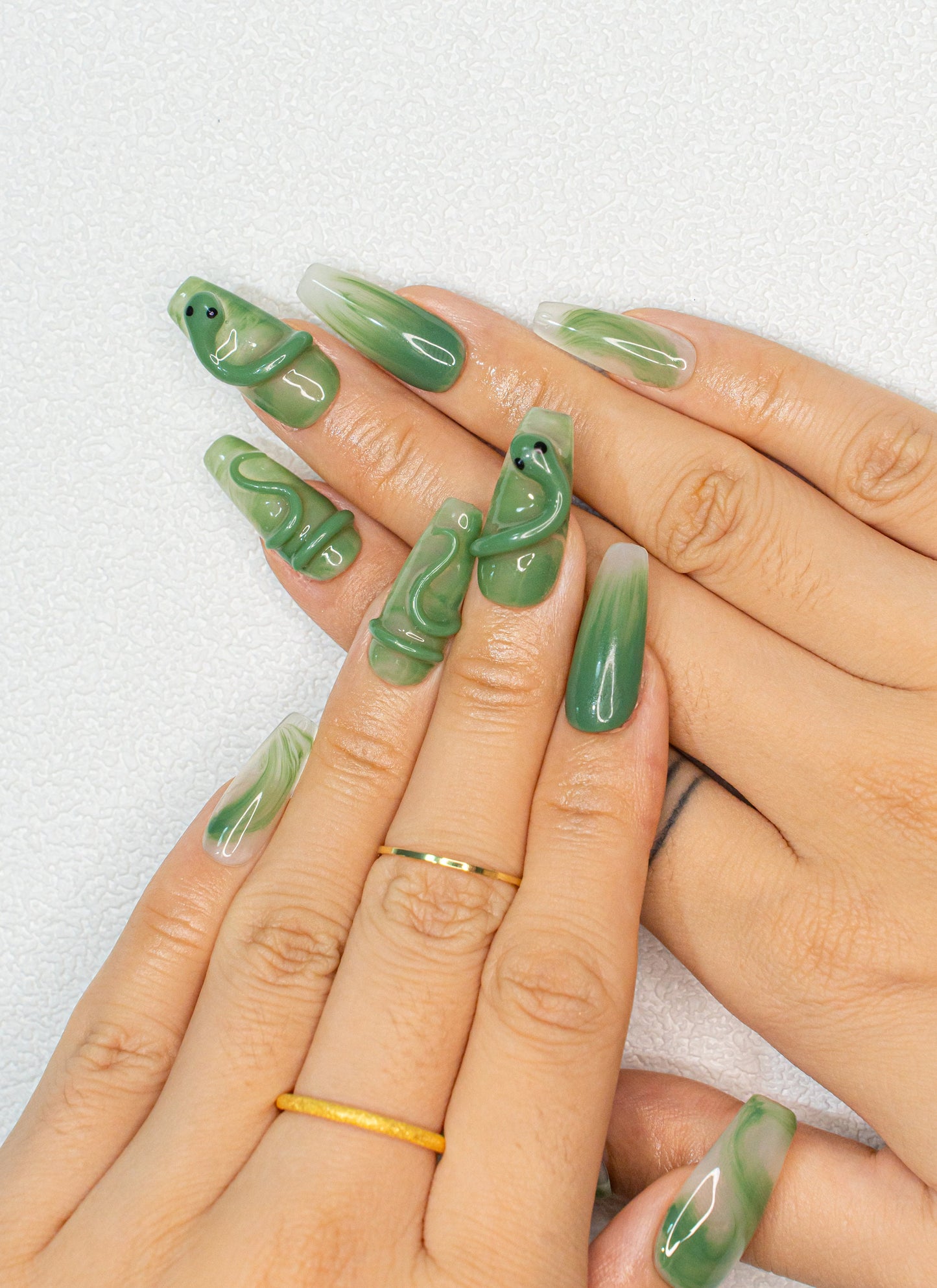 Summer Nails|Marble Green Nails|Snake Nails|Ombre Nails|Halloween Nails|Character Nail|Press on Nail|Press on Nails Halloween