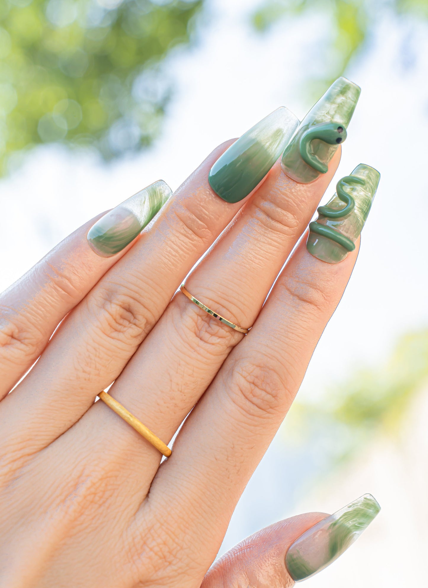 Summer Nails|Marble Green Nails|Snake Nails|Ombre Nails|Halloween Nails|Character Nail|Press on Nail|Press on Nails Halloween