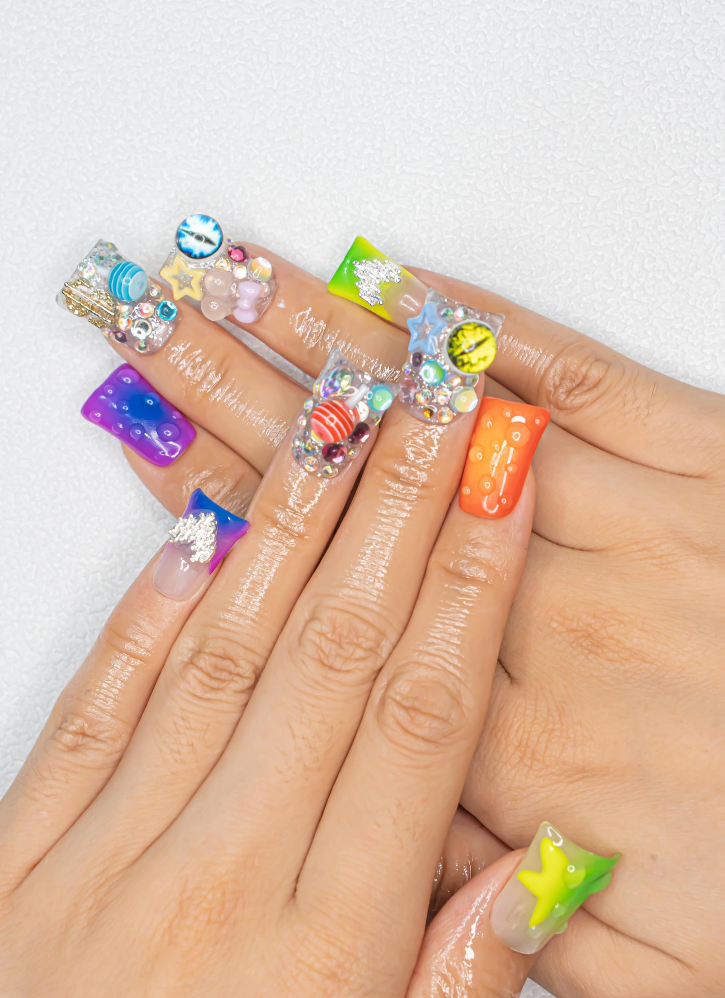Cute Nails|Colorful Nails|Kawaii Nails|3D Nails|Character Nails|Duck Press on Nails|Summer Nails|Press On Nails|Nail Designs|False Nails