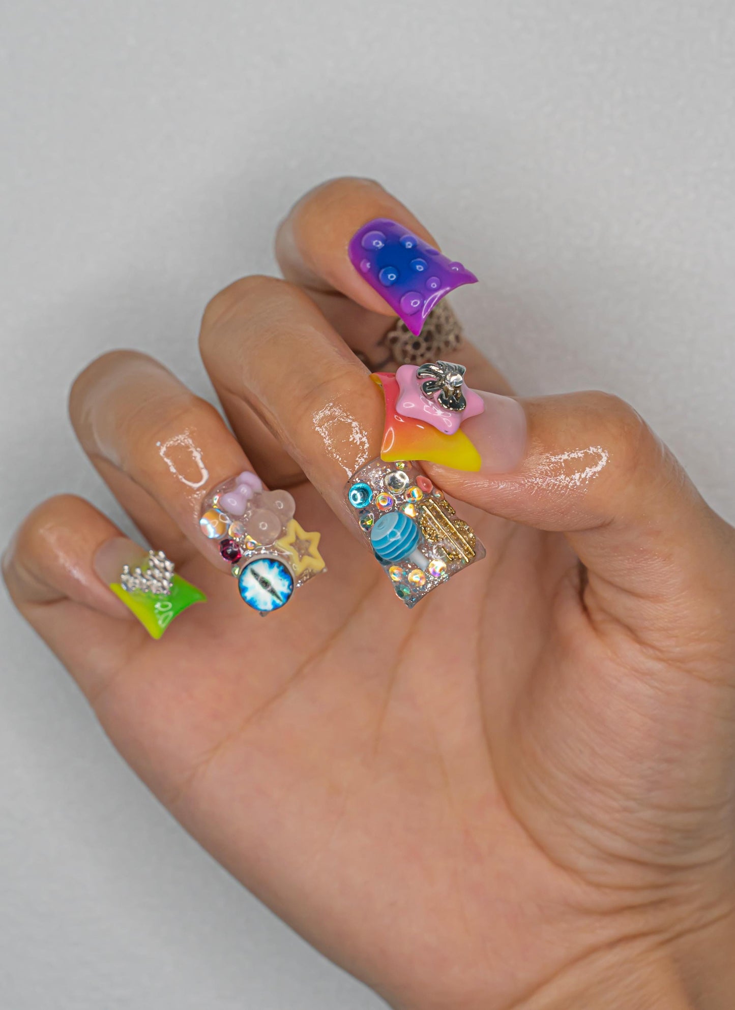 Cute Nails|Colorful Nails|Kawaii Nails|3D Nails|Character Nails|Duck Press on Nails|Summer Nails|Press On Nails|Nail Designs|False Nails