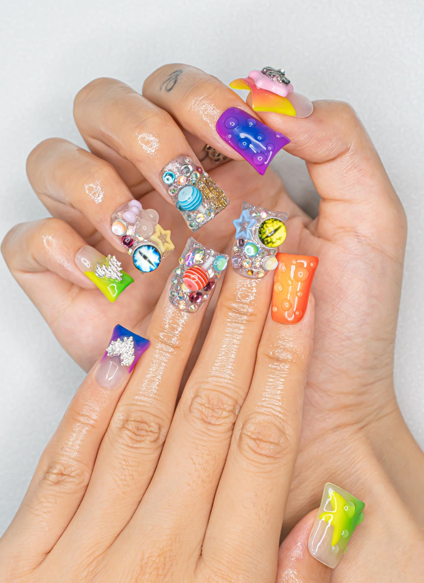 Cute Nails|Colorful Nails|Kawaii Nails|3D Nails|Character Nails|Duck Press on Nails|Summer Nails|Press On Nails|Nail Designs|False Nails