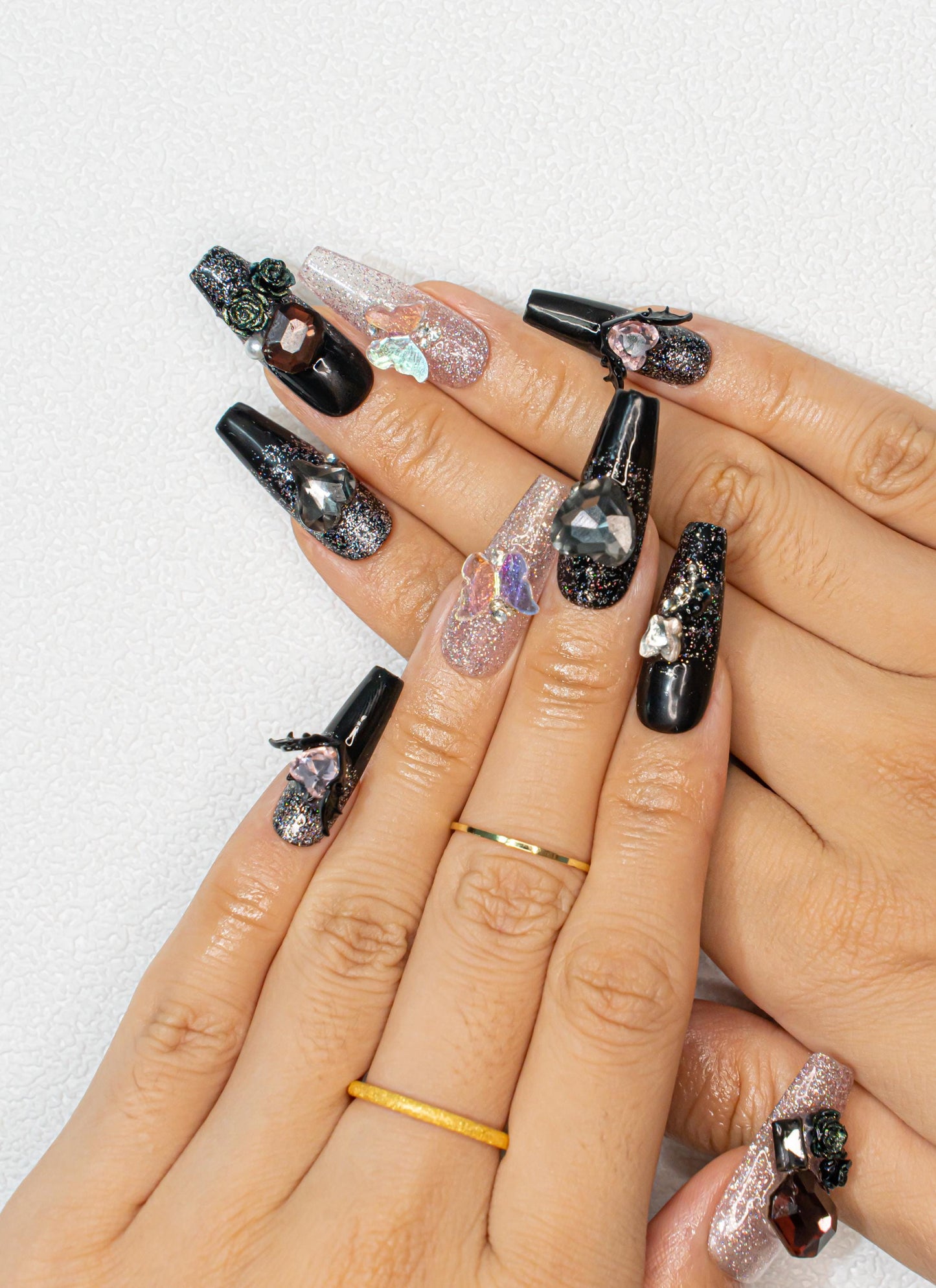 Ghost Nails|Halloween Nails|Crystal Nails|Ombre Nails|Glitter Nails|Nails|Press On Nails|Fake Nails|False Nails|Glue On Nails