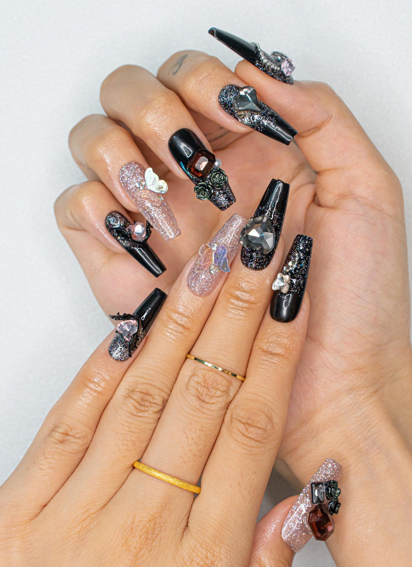 Ghost Nails|Halloween Nails|Crystal Nails|Ombre Nails|Glitter Nails|Nails|Press On Nails|Fake Nails|False Nails|Glue On Nails