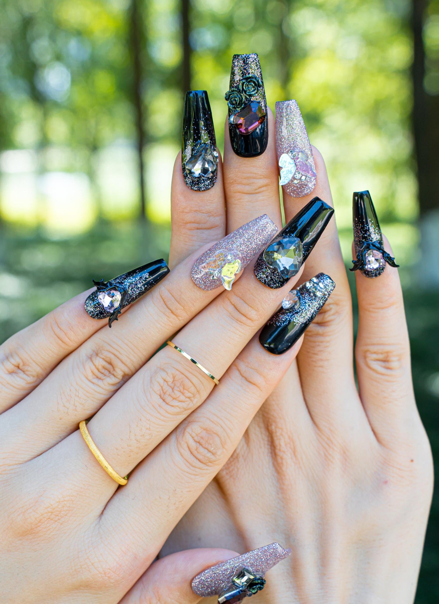 Ghost Nails|Halloween Nails|Crystal Nails|Ombre Nails|Glitter Nails|Nails|Press On Nails|Fake Nails|False Nails|Glue On Nails