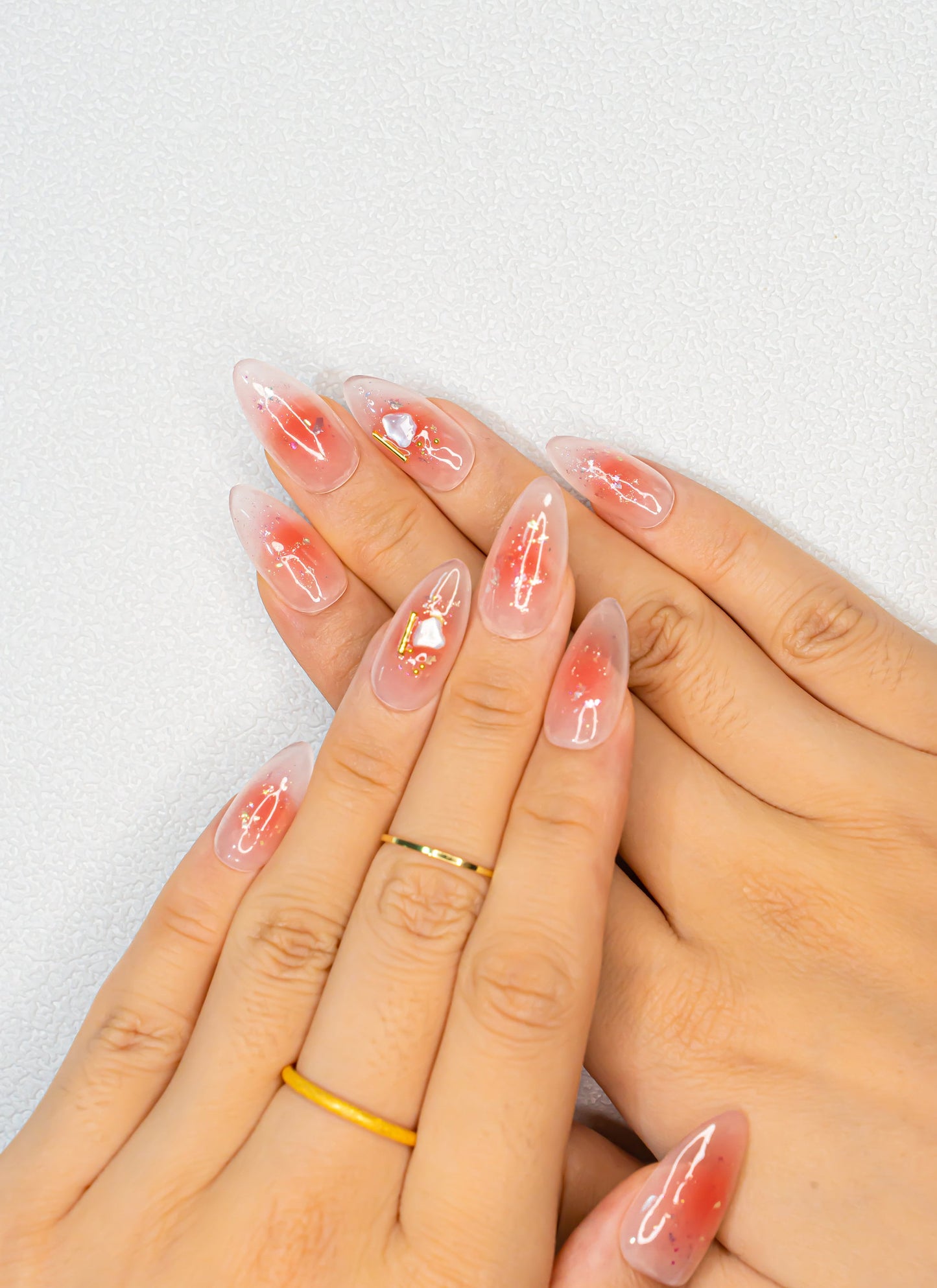 Natural Nails|Pink Candy Ombre Almond Nails|Cute Nails|Nail Designs|False Nails|Elegant Nails|Summer Nail|Ombre Nail|Trendy Nail|Classy Nail