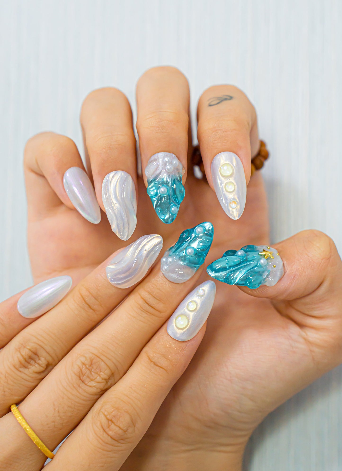 3D Nails|Beach Nails|Cute Nails|Almond Nails|Nail Designs|Nail Art|False Nail|Elegant Nail|Summer Nail|Ocean Nail|Trendy Nail|Classy Nails