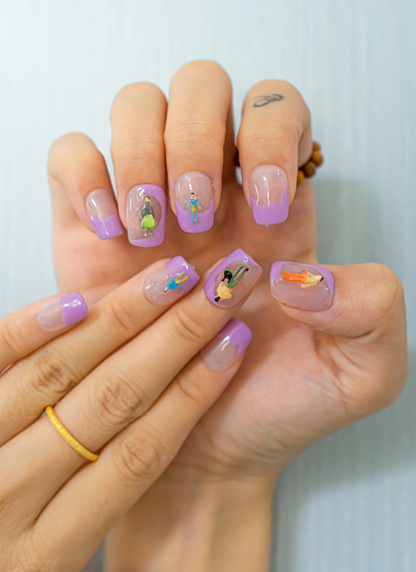 Character Nails|Short Square Nail|Cute Nail|Nail Designs|Nail Art|False Nails|Elegant Nails|Summer Nails|Classy Nails|French Tip Nails