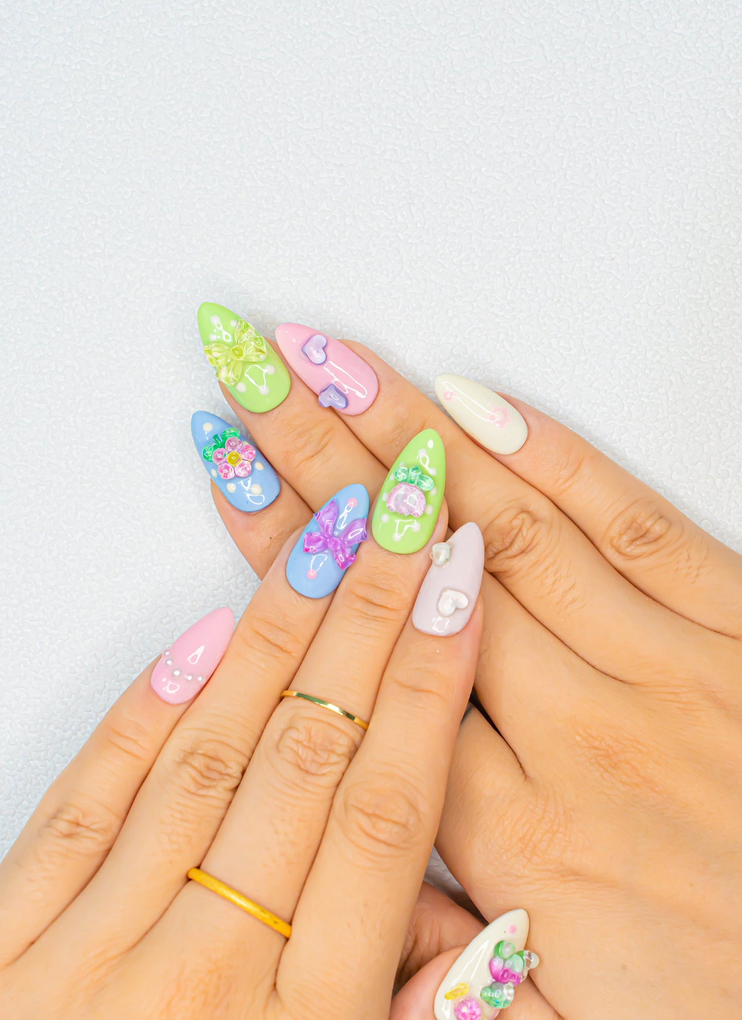 3D Colorful Nails|Beach Nails|Cute Nails|Nail Designs|False Nail|Elegant Nail|Summer Nail|Trendy Nail|Classy Nail|Character Nail|Korean Nail