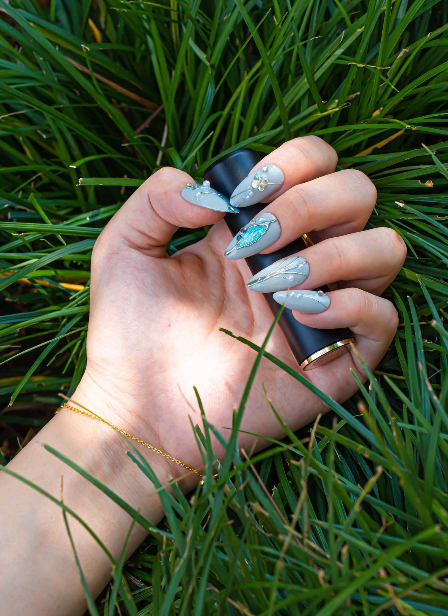 Aura 3D Chrome Nails|Cute Nails|Nail Designs|Free Style|False Nails|Elegant Nails|Summer Nail|Metallic Nail|Trendy Nails|Classy Nails