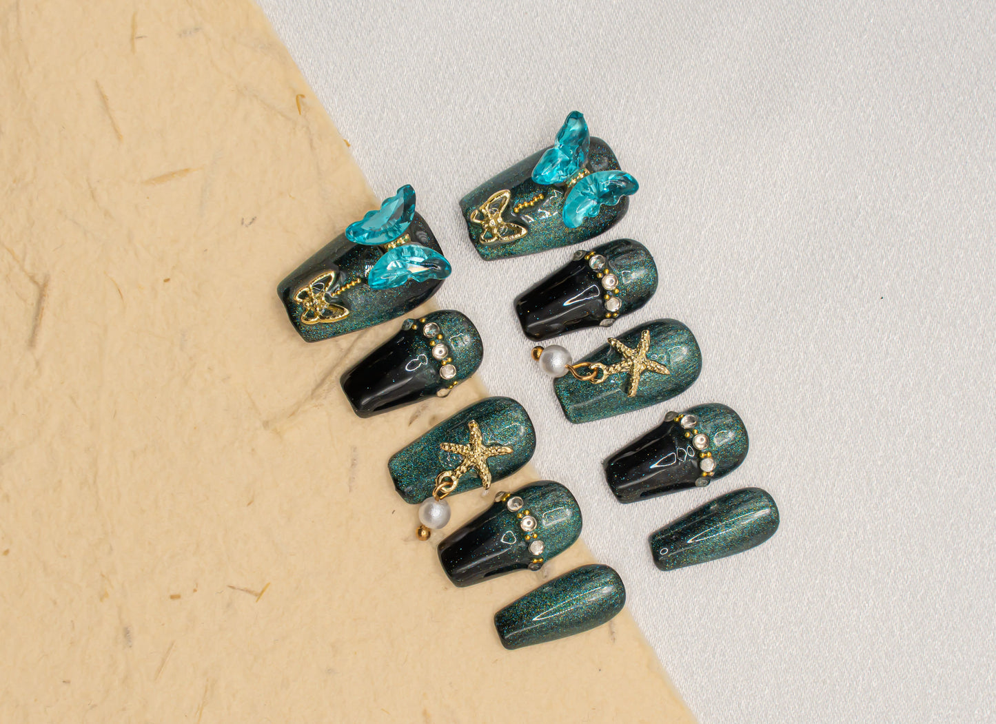 Summer Nail|Cute Nail|Ocean Nails|Beach Nails|Glitter Nails|Crystal Nails|Nail Designs|False Nail|Elegant Nails|Classy Nail|Trendy Nail|