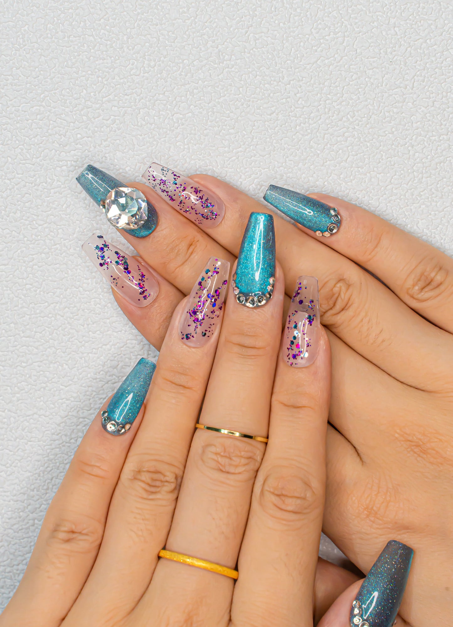 Cute Nails|Summer Nail|Sparkling Nails|Crystal Nails|Glitter Nails|Long Coffin Nails|Nail Designs|False Nails|Elegant Nails|Trendy Nails