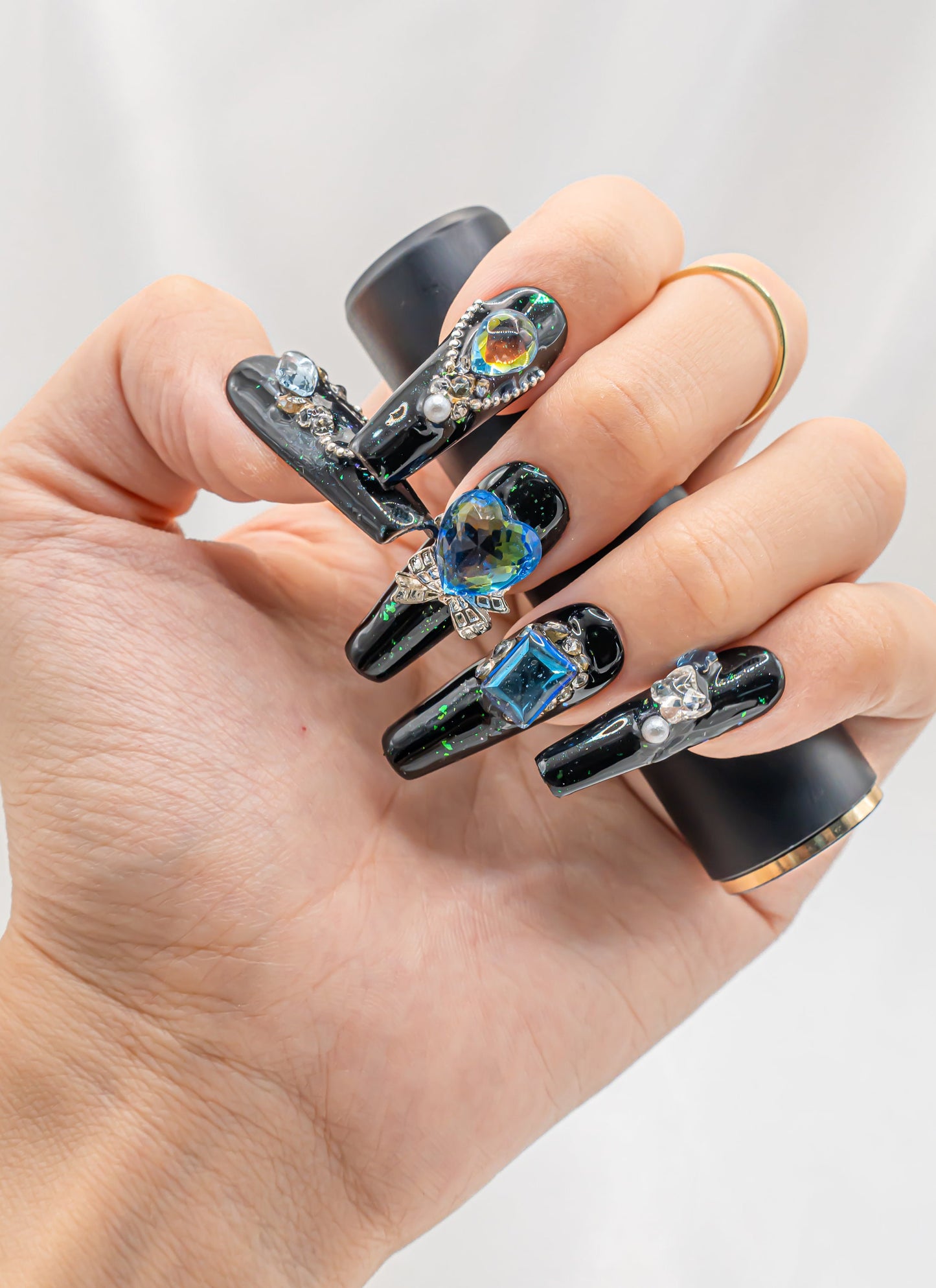 Fall Nails|Luxury Nails|Black Nails|Crystal Nails|Long Coffin Nails|Cute Nails|Nail Designs|Elegant Nails|Trendy Nails|Classy Nails