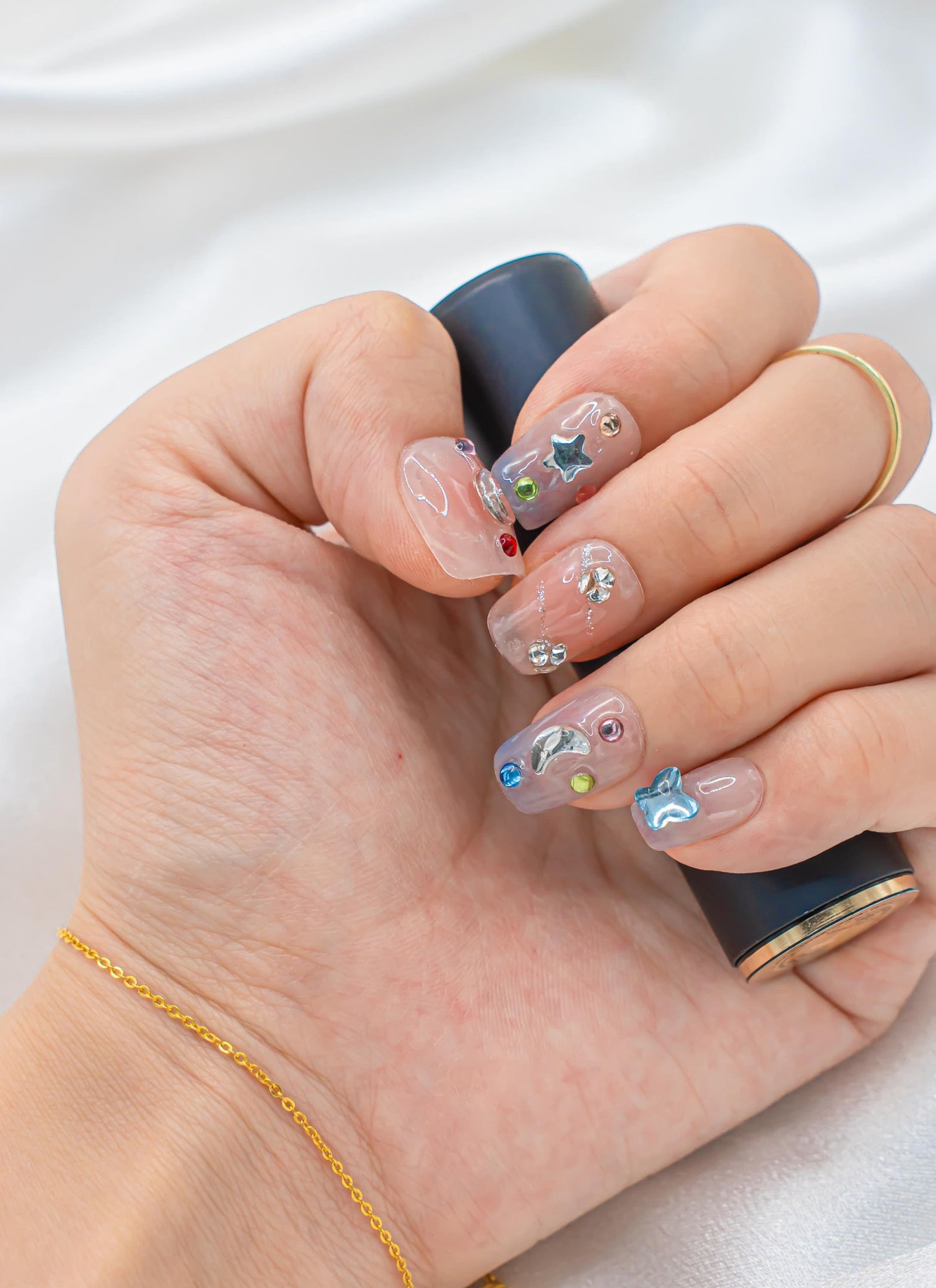Crystal Nails|3D Nails|Ombre Nails|Blush Nails|Glass Nails|Short Square Nails|Nails|Press On Nails|Gel Nails|Fake Nails|False Nails