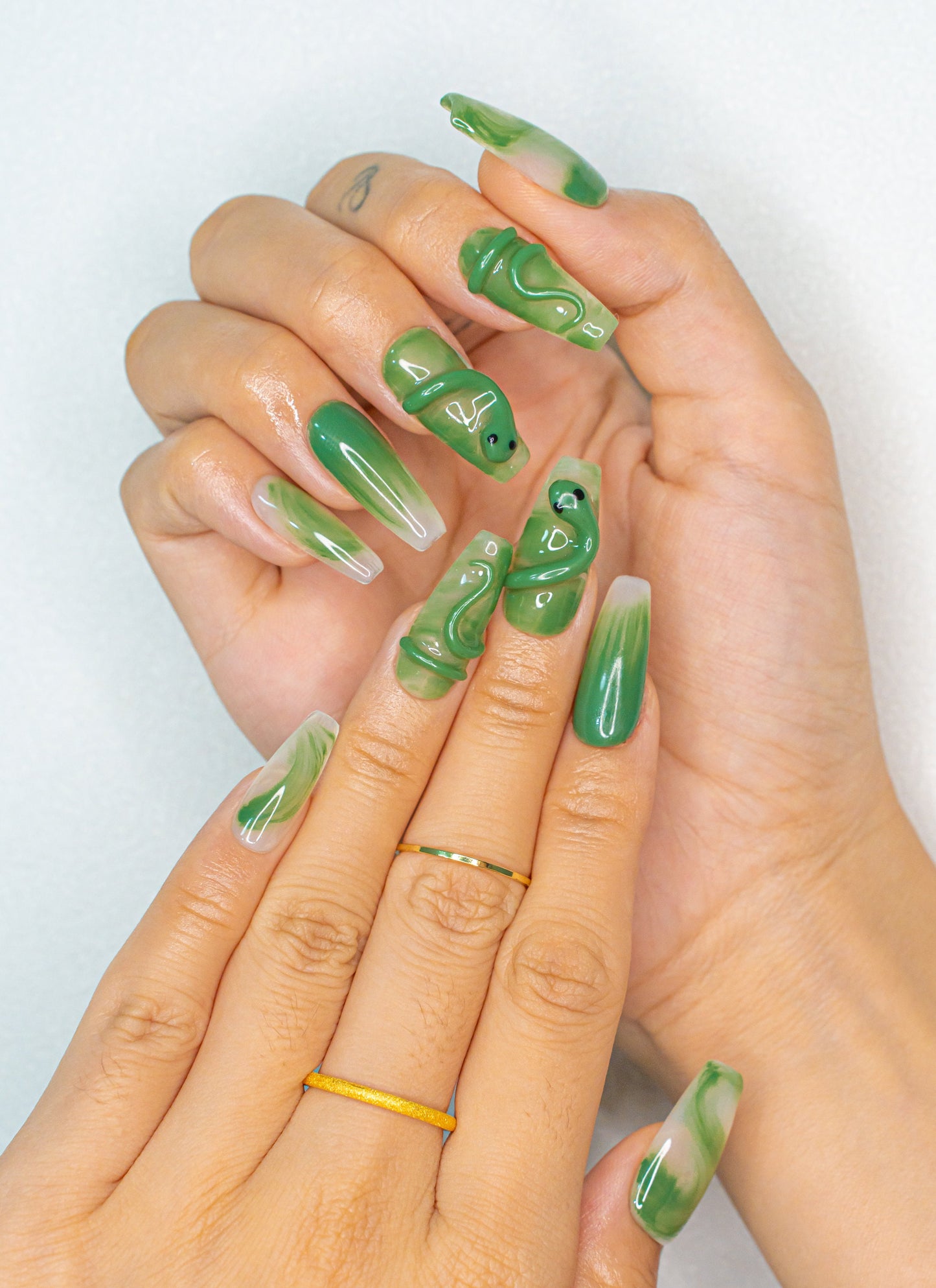 Summer Nails|Marble Green Nails|Snake Nails|Ombre Nails|Halloween Nails|Character Nail|Press on Nail|Press on Nails Halloween