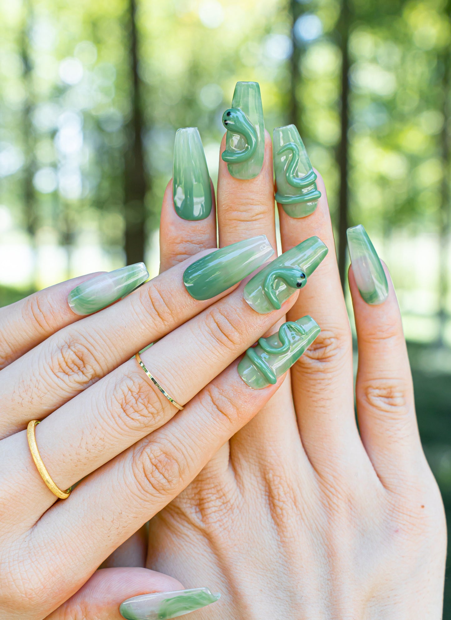Summer Nails|Marble Green Nails|Snake Nails|Ombre Nails|Halloween Nails|Character Nail|Press on Nail|Press on Nails Halloween