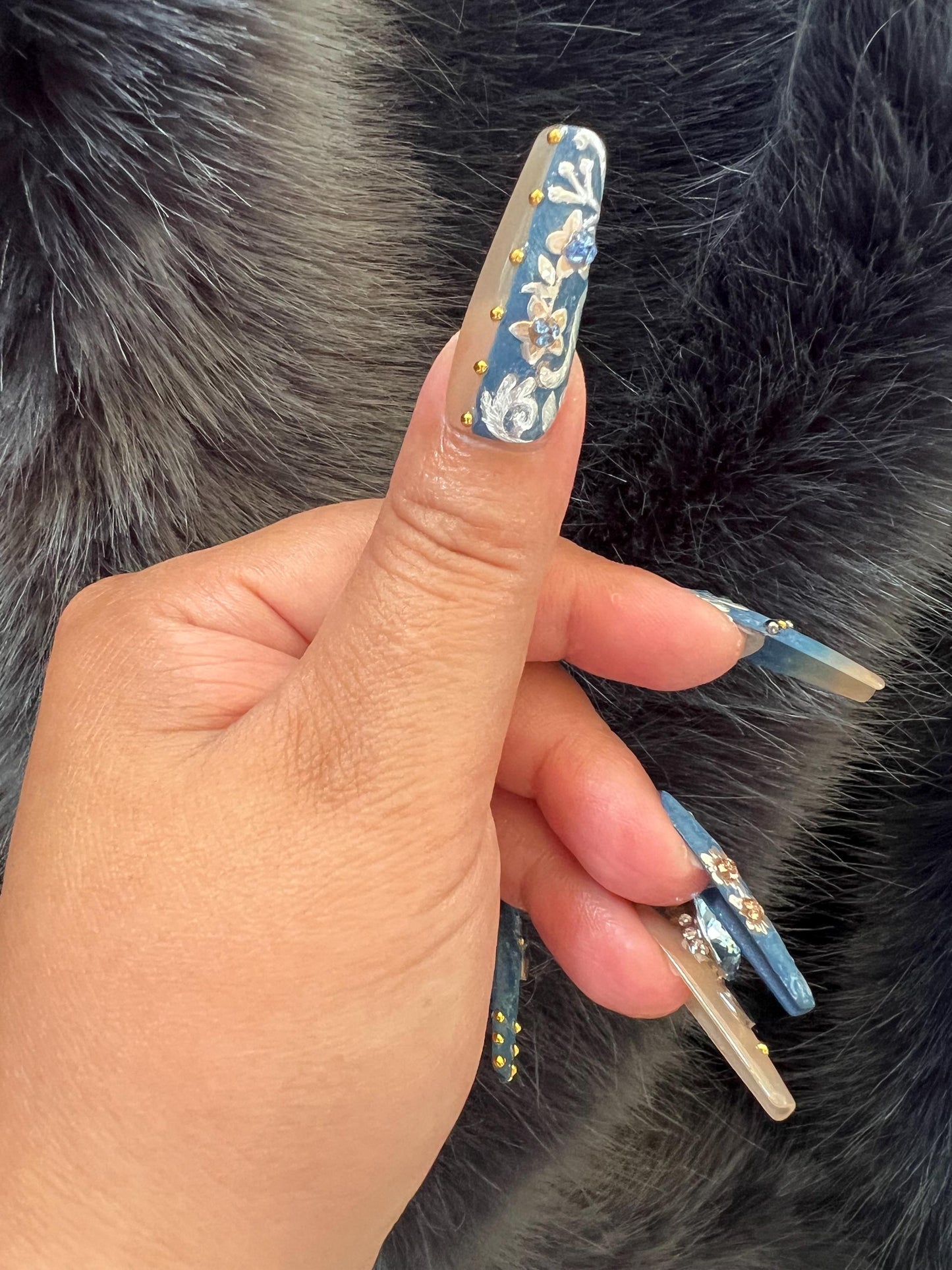 Cute Nails|Blue Ocean Nails|Mermaid Nails|Flower Nail|Nail Designs|False Nails|Elegant Nails|Classy Nails|Summer Nail|Nail Art|Trendy Nail