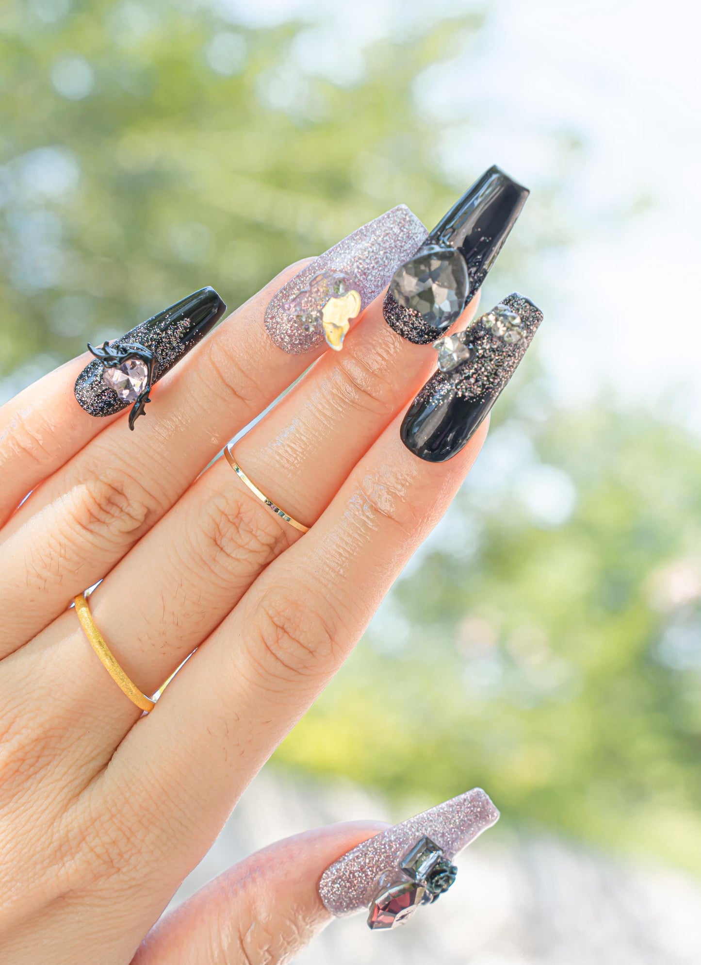 Ghost Nails|Halloween Nails|Crystal Nails|Ombre Nails|Glitter Nails|Nails|Press On Nails|Fake Nails|False Nails|Glue On Nails