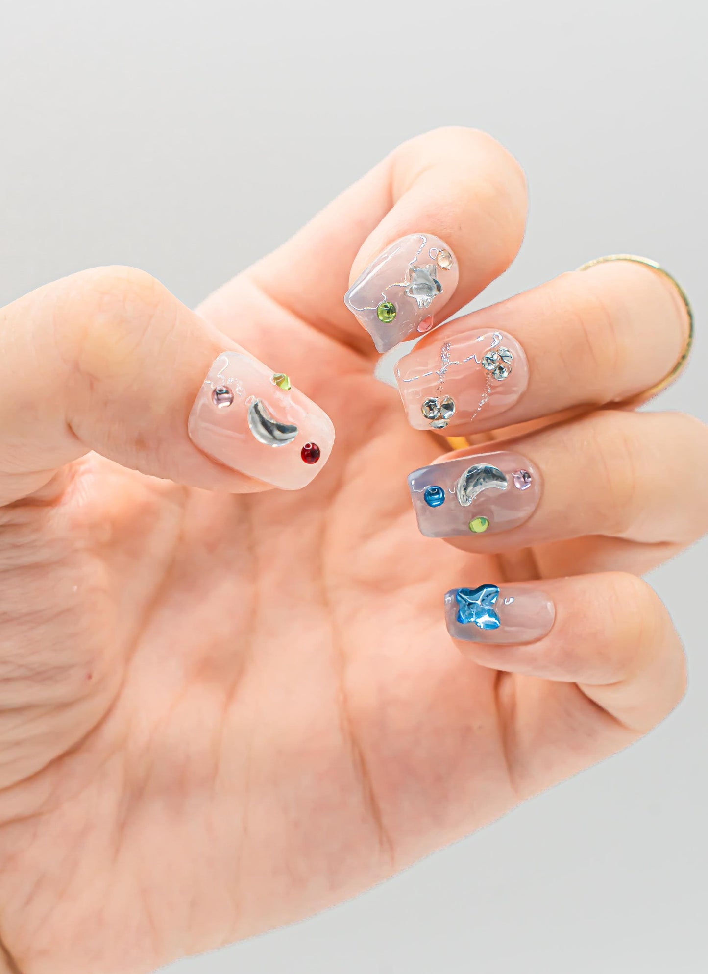 Crystal Nails|3D Nails|Ombre Nails|Blush Nails|Glass Nails|Short Square Nails|Nails|Press On Nails|Gel Nails|Fake Nails|False Nails
