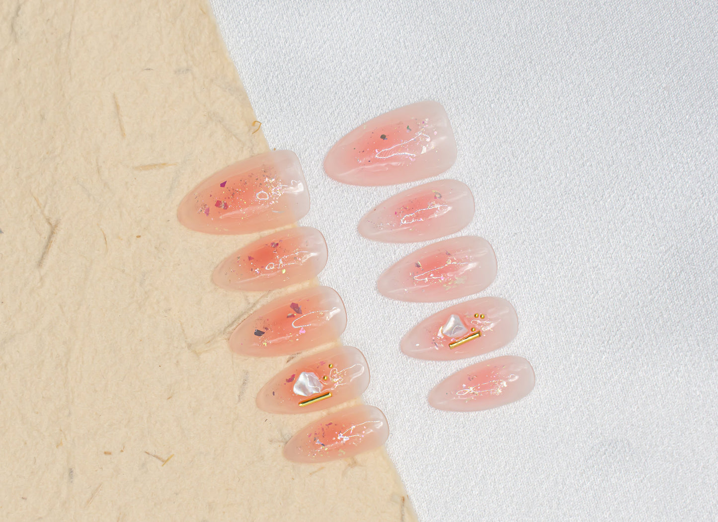 Natural Nails|Pink Candy Ombre Almond Nails|Cute Nails|Nail Designs|False Nails|Elegant Nails|Summer Nail|Ombre Nail|Trendy Nail|Classy Nail