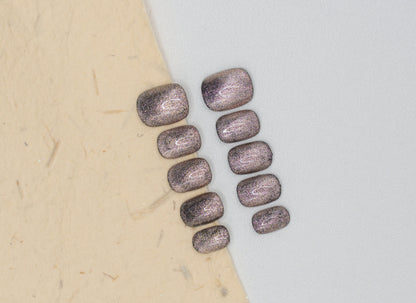 Natural Nails|Classy Nails|Fall Nails|Brown Cat Eye Nails|Metallic Nail|Glitter Nails|Galaxy Nails|Short Square Nails|Trendy Nails