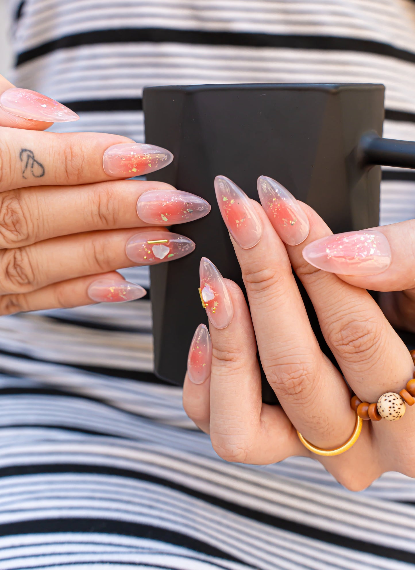 Natural Nails|Pink Candy Ombre Almond Nails|Cute Nails|Nail Designs|False Nails|Elegant Nails|Summer Nail|Ombre Nail|Trendy Nail|Classy Nail